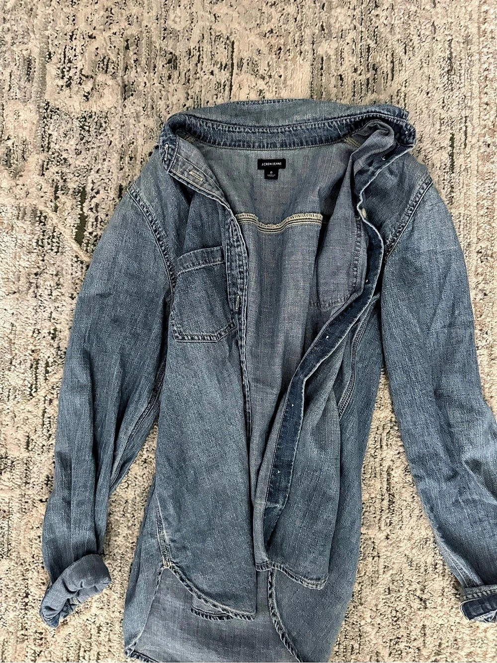 J.Crew Jeans Chambray Shirt Women's Denim size 0